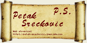 Petak Srećković vizit kartica